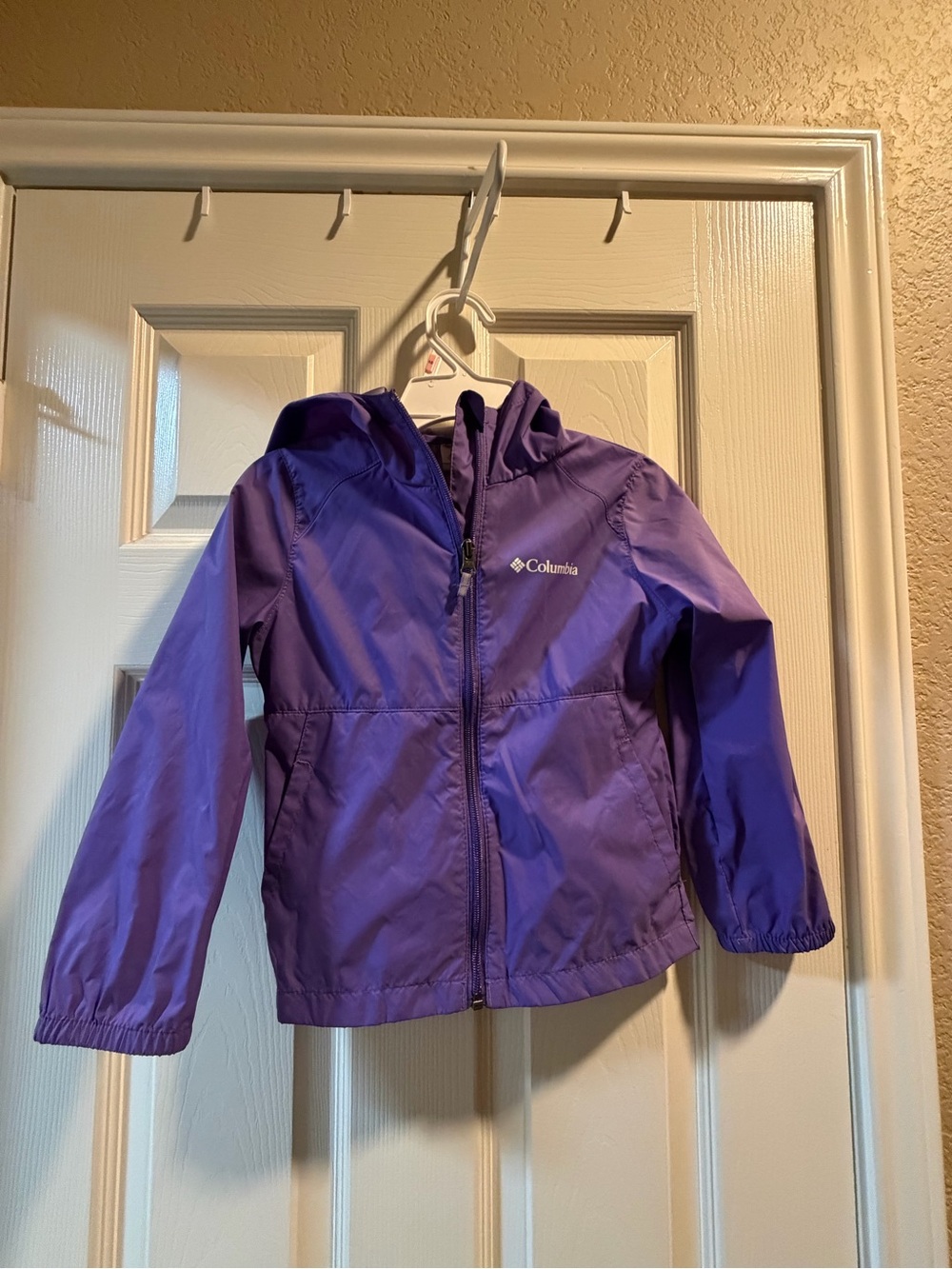 Columbia Kids Purple Hooded Rain Jacket
